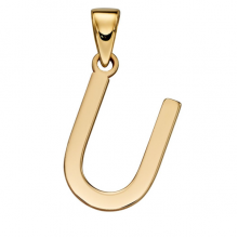 Gold Letter 'U' Pendant